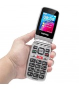 UNIWA V202T 1.77-Inch 4G Ultra Long Standby Dual-SIM Folding Phone - Black / Language Pack 1