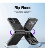 SERVO Flilo7 Quad SIM Flip Foldable 2G Phone for Elderly - Purple