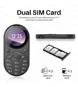 SERVO i15 Mini Dual SIM Miniature Circular 2G Feature Phone - Black