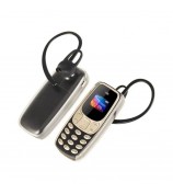 BM10 Dual SIM 0.66-inch Mini Mobile Phone 2G GSM Cellphone with Ear Hook - Black Gold