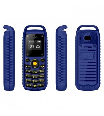 B25 Dual-SIM Mini Bar Phone 0.66-inch Screen 2G GSM Mobile Phone - Blue