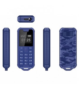 BM800 2G Cell Phone 1.0-inch Dual-SIM Mini Bar Phone with 0.08MP Rear Camera - Blue