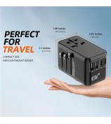 Bulk Buy 669DTW 45W Worldwide Travel Power Adapter 2USB-A+3USB-C Charger Plug Converter