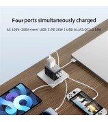 MOMAX 1-World Universal Travel Adapter 20W PD Fast Charging Block AC+1C+2A Worldwide Wall Charger - Black