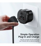 MCDODO CP-45 C1 Series Universal Travel Adapter 8-hole to UK / EU / US Plug Converter - UK Plug