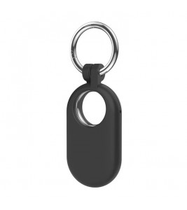 For Samsung Galaxy SmartTag 2 Anti-lost Case Tracking Device Locator Silicone Cover with Carabiner - Black