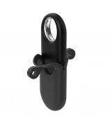 For Samsung Galaxy SmartTag 2 Anti-lost Case Tracking Device Locator Silicone Cover with Carabiner - Black