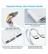 NK-104pro USB-C / 8-pin SD TF Card Reader 4-in-2 Camera Memory Card Reader SD+TF+USB OTG+USB-C Charging Adapter