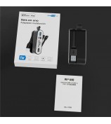 NK1058 3-in-1 USB 3.0 + USB-C + iP to SD / TF Card Reader USB Splitter Adapter for Mouse Keyboard