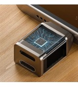For iPhone 16 / 15 Type-C to iP + Type-C PD 45W Fast Charging HiFi Sound Headphone Adapter - Tarnish