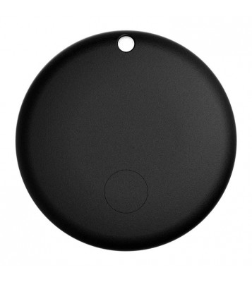 F08 Smart GPS Tracker Anti-Lost Round Mini Global Locator Works with Apple Find My - Black