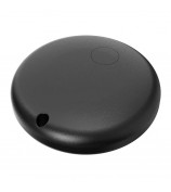 F08 Smart GPS Tracker Anti-Lost Round Mini Global Locator Works with Apple Find My - Black