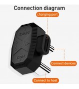 8-Pin to Dual Type-C Lavalier Microphone U-shaped Charging Adapter OTG Converter