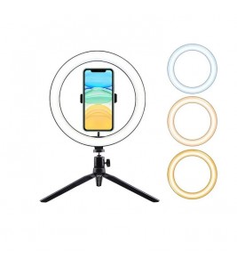 YJRL-10 10-inch LED Ring Light Photography Video Live Studio Fill light with Tripod Bracket