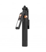 CL10 1.8m Gesture Tracking Tripod 3-Color Fill Light Selfie Stick with Remote Control - Black