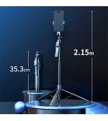 K29 2.15m Handheld Bluetooth Selfie Stick 360 Degree Rotatable Gimbal Tripod Stand