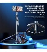 K29 2.15m Handheld Bluetooth Selfie Stick 360 Degree Rotatable Gimbal Tripod Stand