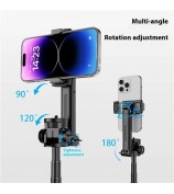 X60 1.8m Extendable Cell Phone Tripod Selfie Stick with Bluetooth Remote Control for iPhone / Samsung / Huawei