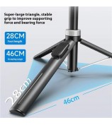 X60 1.8m Extendable Cell Phone Tripod Selfie Stick with Bluetooth Remote Control for iPhone / Samsung / Huawei