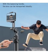 C17 Smart AI Tracking Anti-Shake Gimbal Tripod Selfie Stick Quad-Leg Stand with Dual Fill Light