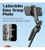 C17 Smart AI Tracking Anti-Shake Gimbal Tripod Selfie Stick Quad-Leg Stand with Dual Fill Light