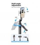 C17 Smart AI Tracking Anti-Shake Gimbal Tripod Selfie Stick Quad-Leg Stand with Dual Fill Light