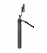 C19 1810mm 8-section Extendable Panoramic 4-Leg Tripod Stand Folding Selfie Stick for Streaming and Vlogging