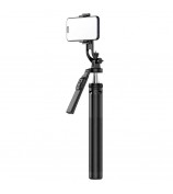 C19 1810mm 8-section Extendable Panoramic 4-Leg Tripod Stand Folding Selfie Stick for Streaming and Vlogging