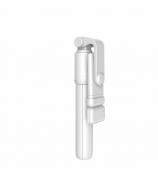 R1S Bluetooth Remote Control 360 Degree Rotation Folding Telescopic Selfie Stick Tripod with Fill Light - White