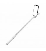 R1S Bluetooth Remote Control 360 Degree Rotation Folding Telescopic Selfie Stick Tripod with Fill Light - White