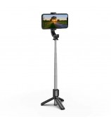 H8 3 in 1 Selfie Stick Phone Tripod Extendable Monopod with Bluetooth Remote for Smartphone Selfie Stick - Black