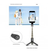 Q11s Portable Extendable Stainless Steel Pole Bluetooth Remote Control Phone Selfie Stick Holder Tripod with Fill Light