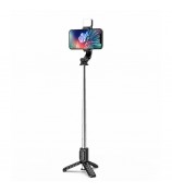 Q11s Portable Extendable Stainless Steel Pole Bluetooth Remote Control Phone Selfie Stick Holder Tripod with Fill Light