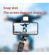 S03-S For Live Broadcast Bluetooth Selfie Stick Telescopic Handheld Monopod + Hidden Tripod with Fill Light