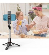 L13d 1160mm Dual Fill Lights Version - Dimmable Wireless Multi-Functional Extendable Selfie Stick Selfie Tripod Stand