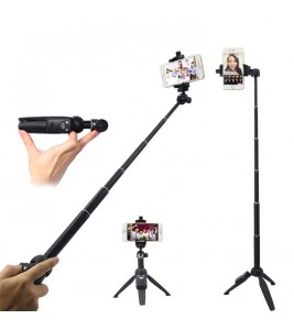 YT-9928 Portable Telescopic Selfie Stick Tripod 3.5-6.8 inch Phone Holder Stand Bluetooth Remote Control Photography Tripod