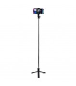 Z8 103cm Extendable Selfie Stick Tripod Cell Phone Holder Selfie Stick Stand with Wireless Remote Control - Black
