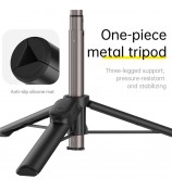 TELESIN WS-22005 Magnetic Phone Mini Selfie Stick Bluetooth Control Aluminum Alloy Tripod Telescopic Monopod for iPhone 12-15 Series