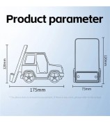 G63 6-in-1 Car Shape 15W Desktop Wireless Charger Bluetooth Speaker Clock Atmosphere Light - Grey