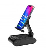 F25 Mobile Phone Holder with Bluetooth Speaker Multifunctional Folding Desktop Tablet Stand Portable Speaker