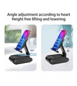 F25 Mobile Phone Holder with Bluetooth Speaker Multifunctional Folding Desktop Tablet Stand Portable Speaker