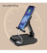 F25 Mobile Phone Holder with Bluetooth Speaker Multifunctional Folding Desktop Tablet Stand Portable Speaker