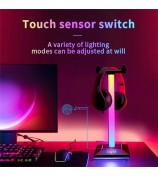 RGB Headphone Stand Touch Control Gaming Headset Holder Desktop Hanger