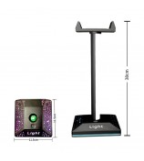 RGB Headphone Stand Touch Control Gaming Headset Holder Desktop Hanger