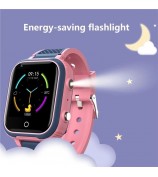 LT21 1.4-inch IPS Touch Screen Kids Smart Watch Step Counter Sports Watch Waterproof Bracelet with Camera Alarm Clock Location - Pink