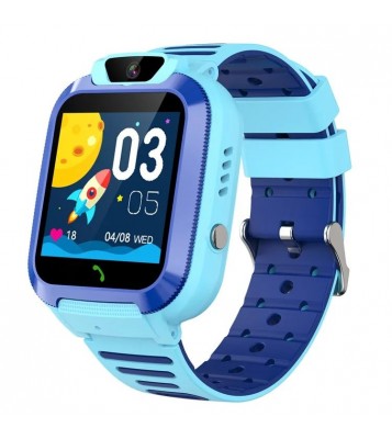 DH11 1.44" 4G Kids Watch WiFi LBS Tracker Position Touch Screen SOS Video Call Bracelet - Blue