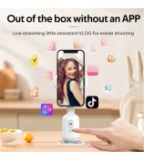 Q7 Intelligent Folding Gimbal Stabilizer 360-Degree Face Tracking Handheld Stabilizer 3-Axis Phone Gimbal Holder for Live Streaming