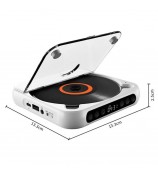KC-918 CD Player with LCD Screen Portable Bluetooth Speaker Audio Repeater for Home Car - White