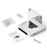 KC-918 CD Player with LCD Screen Portable Bluetooth Speaker Audio Repeater for Home Car - White