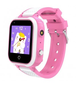 DH9S 1.4-inch Kids 4G Smart Watch Video Calling SOS GPS Positioning Camera Watch, European Version - Pink